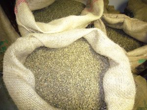 生豆、等級分類後